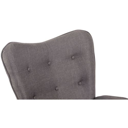 Fauteuil À Bascule Sanka En Tissu Gris Foncé