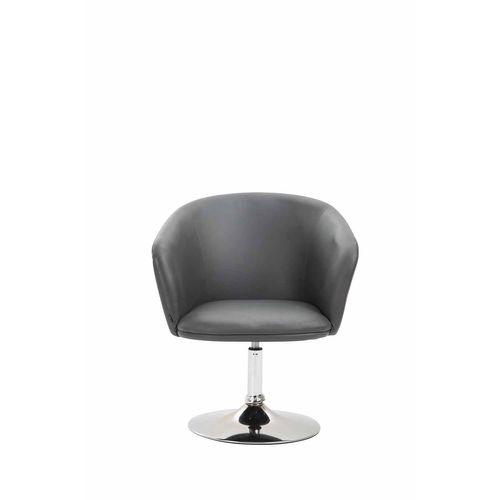Chaise Lounge Arcade Similicuir Avec Piètement En Métal Aspect Chromé Gris