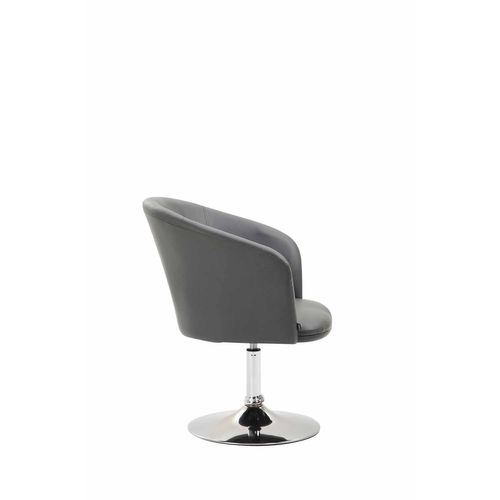 Chaise Lounge Arcade Similicuir Avec Piètement En Métal Aspect Chromé Gris