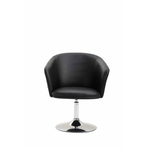 Chaise Lounge Arcade Similicuir Avec Piètement En Métal Aspect Chromé Noir