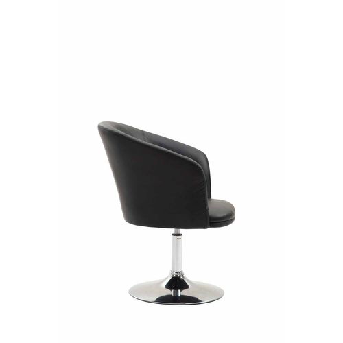 Chaise Lounge Arcade Similicuir Avec Piètement En Métal Aspect Chromé Noir