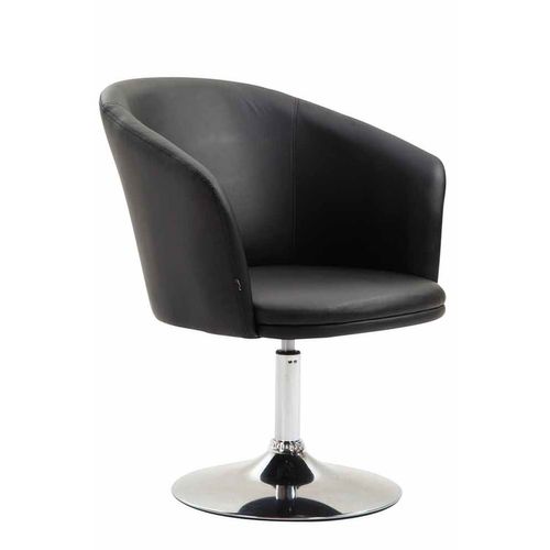 Chaise Lounge Arcade Similicuir Avec Piètement En Métal Aspect Chromé Noir