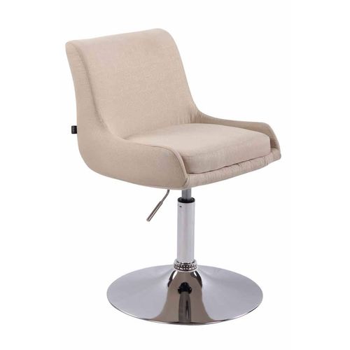 Chaise Lounge Club En Tissu Crème