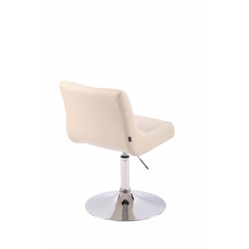 Chaise Lounge Club En Similicuir Crème