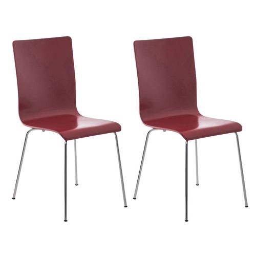 Set 2 Chaises Pepe En Bois Rouge