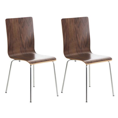 Set 2 Chaises Pepe En Bois Noyer
