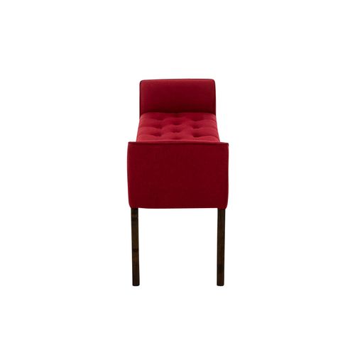 Banquette Style Chersterfield Cleopatra En Tissu Rouge/antique Foncé