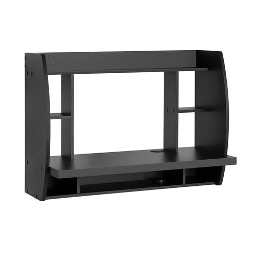 Fwt18-sch Table Murale Bureau Avec Étagère Intégrée Armoire De Rangement Murale Blanc