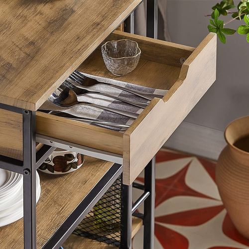 Desserte De Cuisine Roulante Chariot De Service Meuble De Rangement Multifonctionnel, Fkw99-n