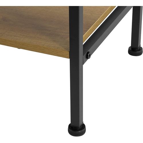 Table Console Bout De Canapé Table D'appoint Avec 3 Étagères De Rangement, Fsb35-pf