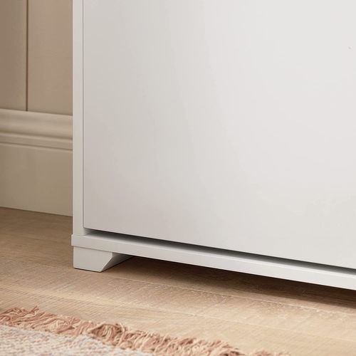 Banc à Chaussures Meuble à Chaussures Meuble D’entrée Avec Coussin, 2 Compartiments, Fsr119-w