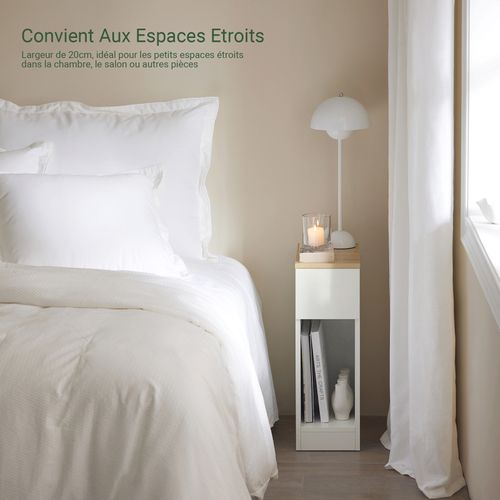 Table De Chevet Table De Nuit Bout De Canapé Table D'appoint Table Basse Avec Tiroir, Fbt111-wn