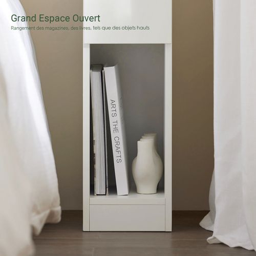 Table De Chevet Table De Nuit Bout De Canapé Table D'appoint Table Basse Avec Tiroir, Fbt111-wn