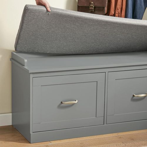 Banc à Chaussures Avec Assise Et Assise Avec Espace De Rangement Pour Chaussures, Fsr131-hg