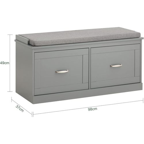 Banc à Chaussures Avec Assise Et Assise Avec Espace De Rangement Pour Chaussures, Fsr131-hg