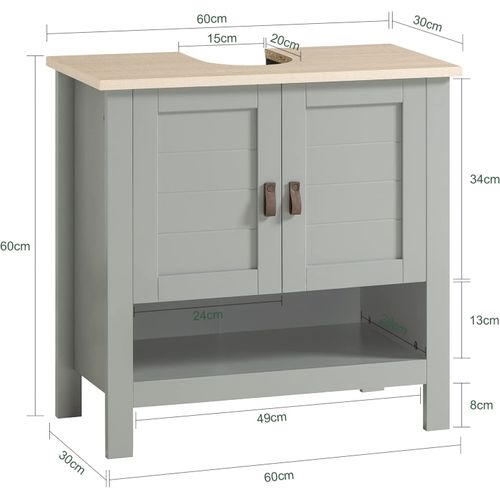 Meuble Sous Lavabo Meuble Sous Vasque Meuble De Salle De Bain 60x30x60 Cm, BZr69-hg