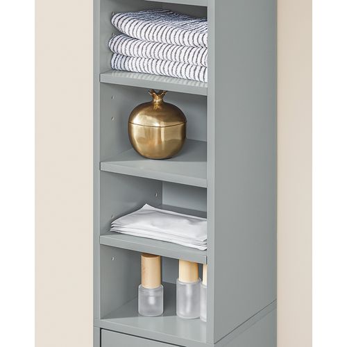 Colonne Salle De Bain Étroite,Colonne Armoire, Meuble De Rangement , L20 x P20 x H180 Cm, BZR34-HG