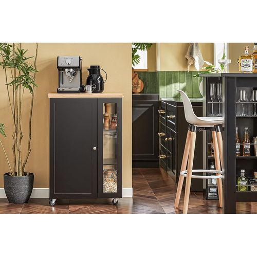 Chariot De Service Desserte De Cuisine à Roulettes Table Roulante Meuble De Rangement, Fkw75-sch