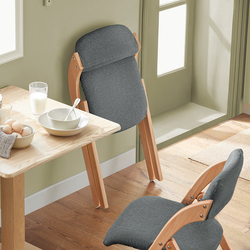 Chaise Pliante En Bois Avec Assise Et Dossier Rembourrés Fauteuil Chaise, Fst92-sg