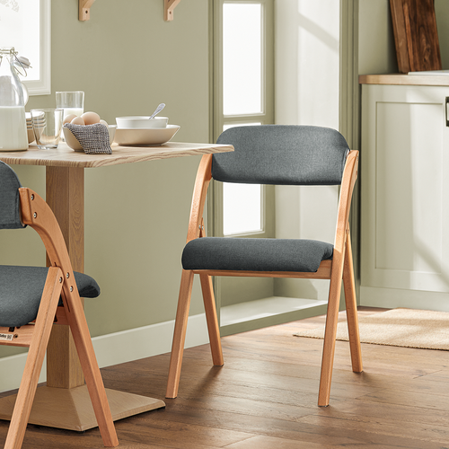 Chaise Pliante En Bois Avec Assise Et Dossier Rembourrés Fauteuil Chaise, Fst92-sg