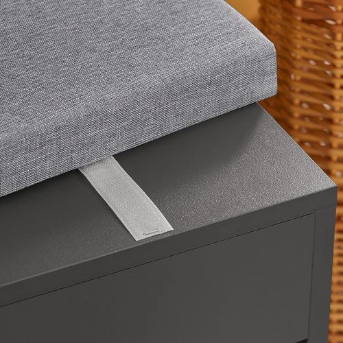 Banc De Rangement à Chaussures Bottes Avec Coussin Rembourré Meuble D'entrée, Fsr45-dg