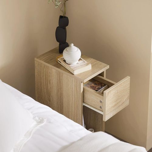 Table De Chevet Table De Nuit Bout De Canapé Table D'appoint Table Basse Avec Tiroir, Fbt111-n