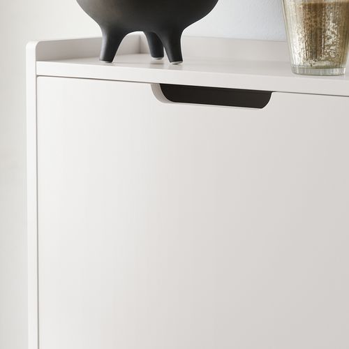 Meuble à Chaussures, Meuble De Rangement à Chaussures Avec 3 Abattants, Blanc, Fsr151-h-w