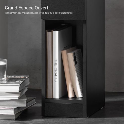 Lot De 2 Tables De Chevet Avec Tiroir Pour Lit à Sommier Tapissier