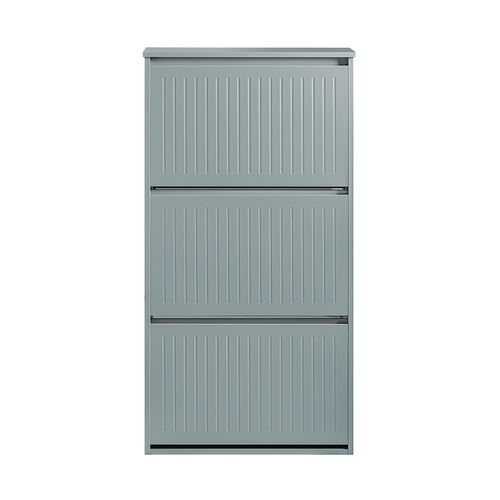 Meuble à Chaussures Meuble D'entrée Avec 3 Abattant, Gris, Fsr165-h-hg