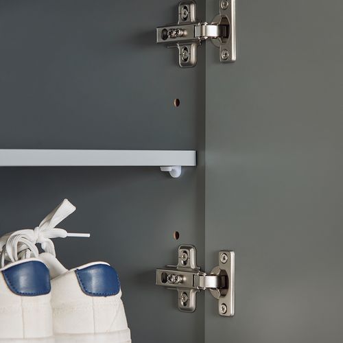 Banc à Chaussures Banc De Rangement Meuble à Chaussures Avec Siège Rembourré Et 2 Portes, Fsr117-hg