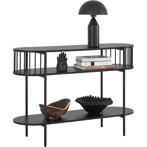 Table Console à 3 Niveaux, Table D’appoint Design, Table D’entrée, Noir, Fsb90-sch