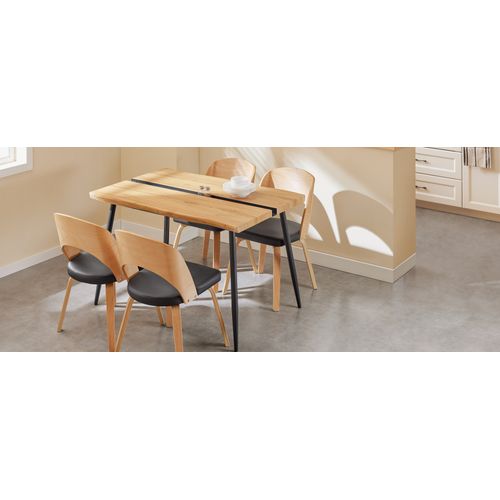 Table De Salle à Manger Extensible En Bois Massif, Blanc Fwt110-n