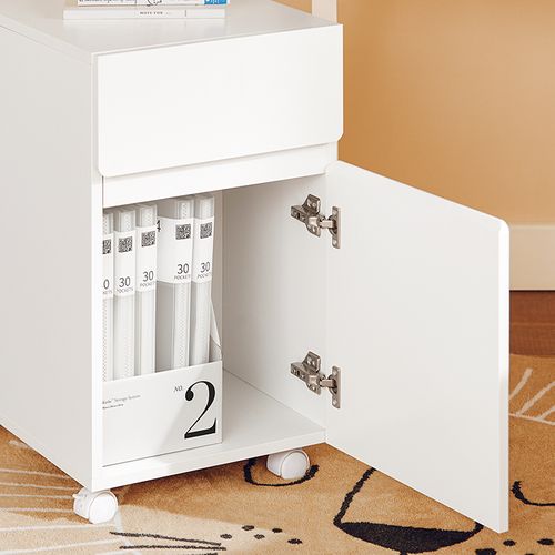 Caisson De Bureau Roulant Avec Tiroirs Et Compartiments, Support Imprimante 58x35x59 Cm