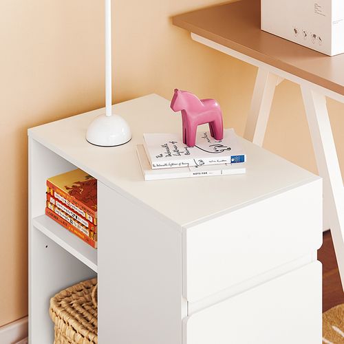 Caisson De Bureau Roulant Avec Tiroirs Et Compartiments, Support Imprimante 58x35x59 Cm