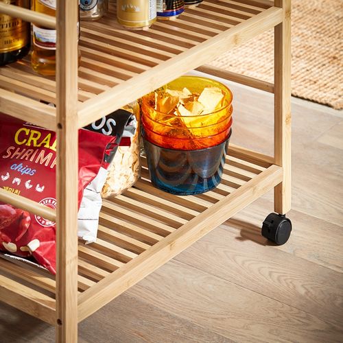 Chariot De Service à Roulettes, Desserte De Cuisine 3 Niveaux, 85x65,5x80 Cm