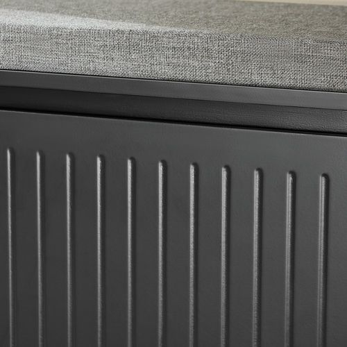 Fsr98-l-sch Banc à Chaussures Avec Assise Rembourrée, Abattant Et Couleur Sable