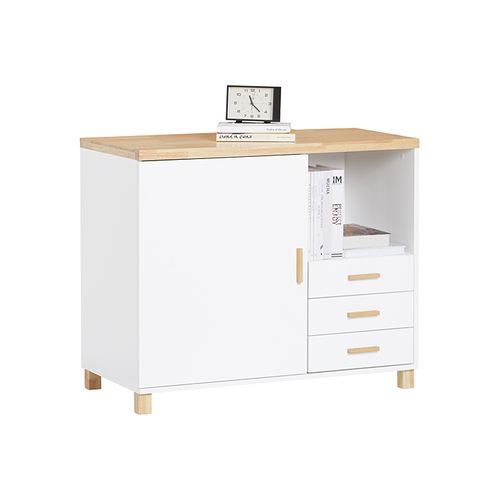 Caisson De Bureau Avec Tiroirs, Organiseur Bureau, Support Imprimante, 90x45x75 Cm