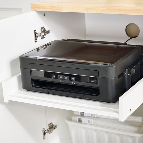 Caisson De Bureau Avec Tiroirs, Organiseur Bureau, Support Imprimante, 90x45x75 Cm