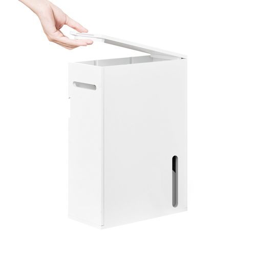 Ensemble Meuble Lavabo Avec Miroir, Meuble Lave-mains Suspendu, Bois, Compact Et Élégant