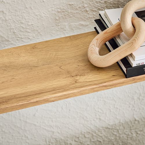 Table Console D'appoint En Fer, 120x20x81 Cm, Nature Et Noir, FSB19-L-E