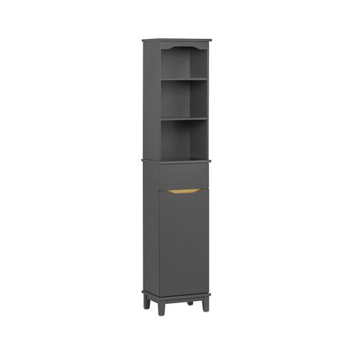 Meuble Colonne De Salle De Bain, Armoire Haute, Étagère De Rangement BZr112-dg