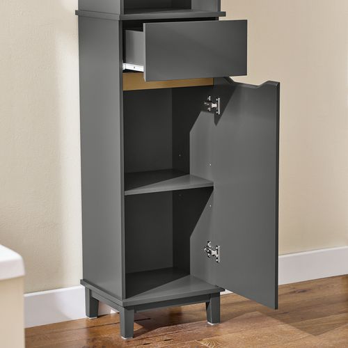 Meuble Colonne De Salle De Bain, Armoire Haute, Étagère De Rangement BZr112-dg