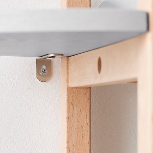 Hstr01-h-hg Bibliothèque 3 Niveaux En Bambou Naturel Avec Étagères Réglables