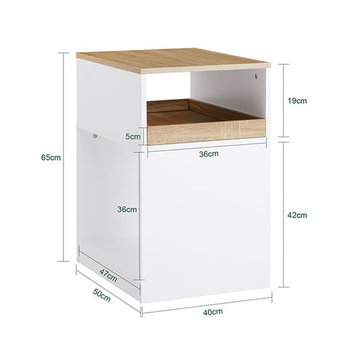 Caisson De Bureau Mobile Avec Tiroir Et Compartiments Ouverts, Blanc, 40 X 50 X 65cm