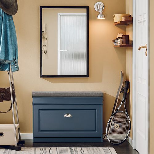 Rangement Pour Chaussures, Armoire à Chaussures, Meuble D'entrée,bleu,fsr82-l-b