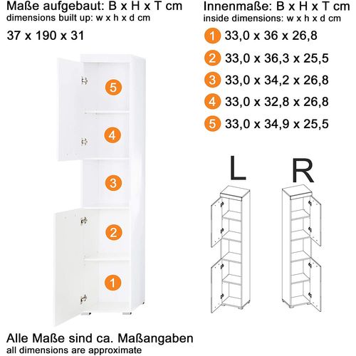 Colonne - Gris - 37/190/31