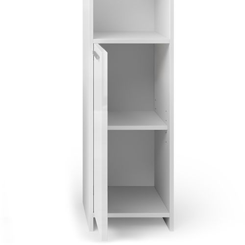 Meubles Bain Kiko 24063 Blanc 3 Pièces, Avec Armoire Haute