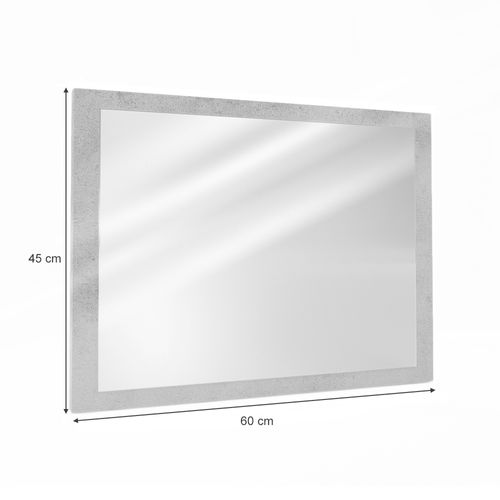 Miroir Mural Kiko 24102 Béton 45x60cm