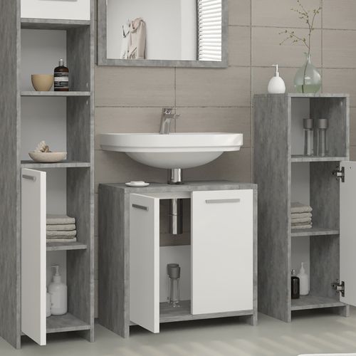 Meubles Bain Kiko 24124 Béton 4 Parties