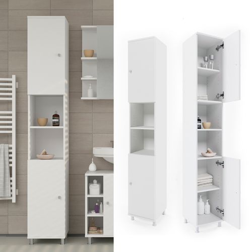 Colonne De Salle De Bain Fynn, Blanc, 30x190cm